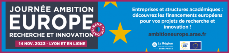 Journée Ambition Europe 2023 - logo - © Agence Auvergne-Rhône-Alpes entreprises Journée Ambition Europe 2023 - logo